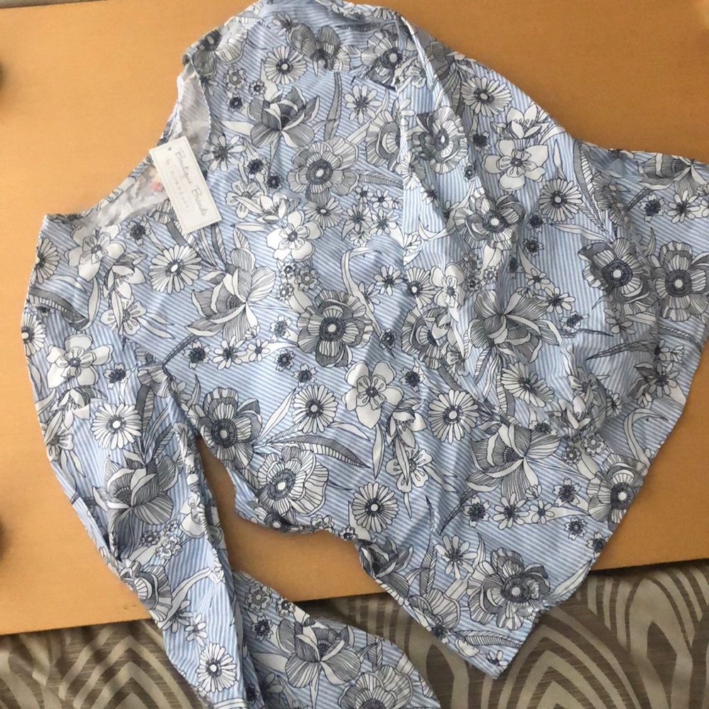 Mimi & Daphne Stripe and Floral print Blouse